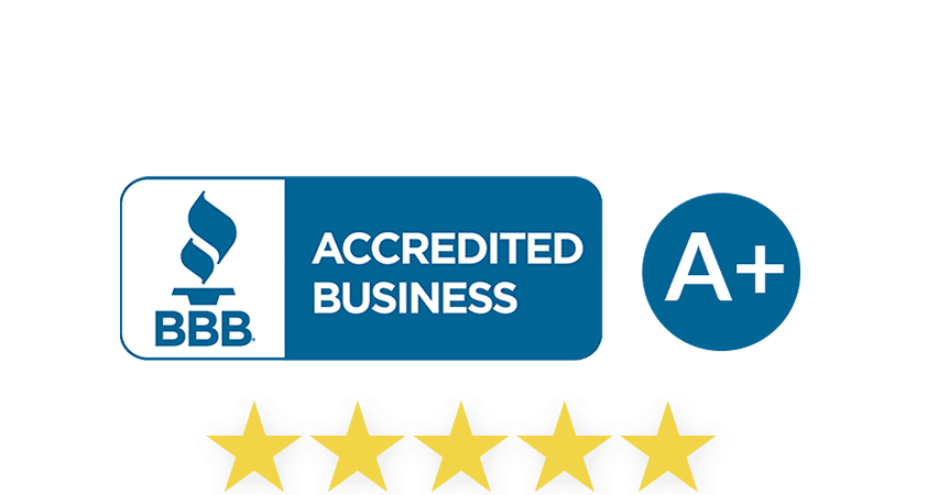 BBB accredited business A+ five stars logo